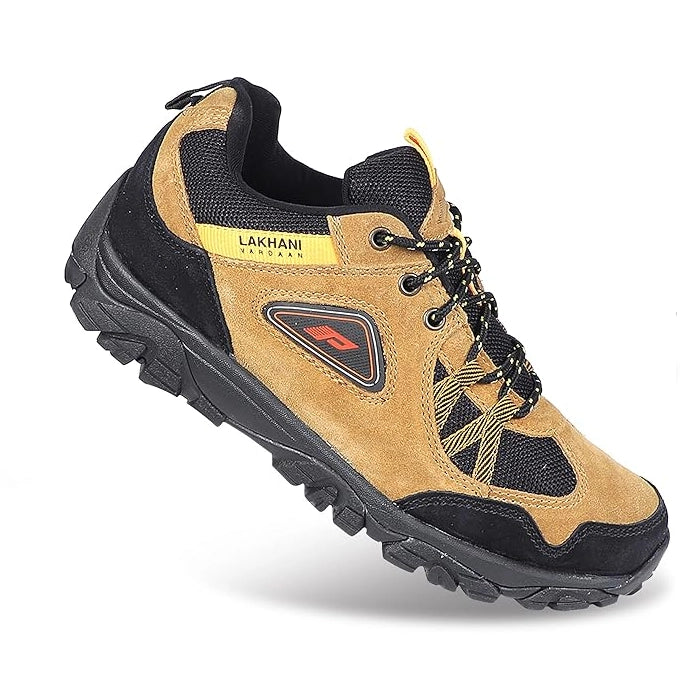 FLYO by Lakhani Vardaan Adventure Rambo Trekking and Hiking Shoes with Anti-Skid Rubber Sole & Leather Upper