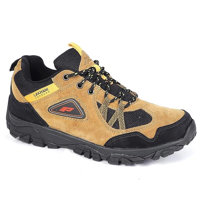 FLYO by Lakhani Vardaan Adventure Rambo Trekking and Hiking Shoes with Anti-Skid Rubber Sole & Leather Upper