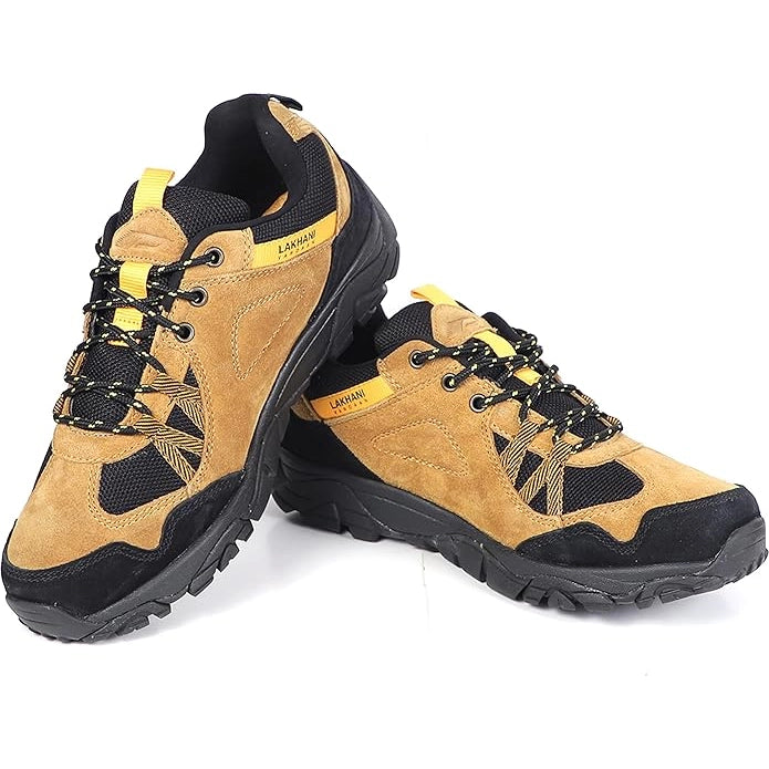 FLYO by Lakhani Vardaan Adventure Rambo Trekking and Hiking Shoes with Anti-Skid Rubber Sole & Leather Upper